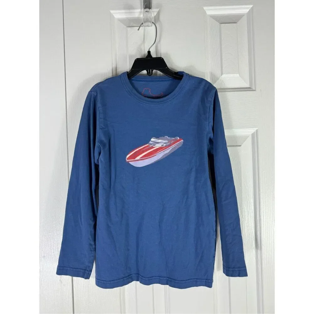 Mini Boden Boys Blue Shirt Size 7/8